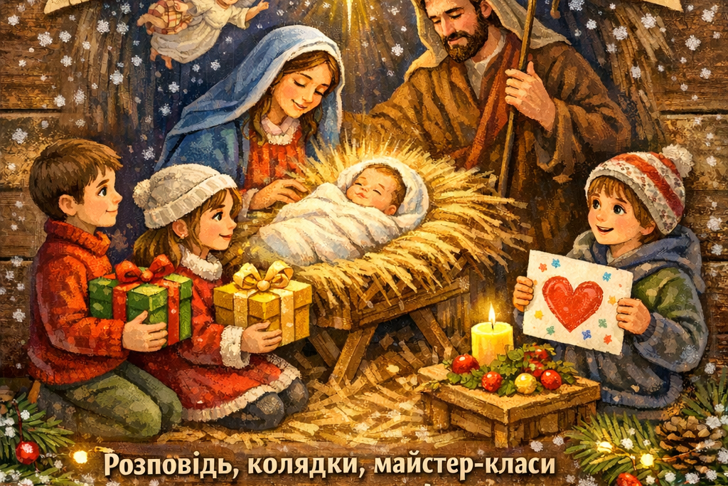 Афіша катехитичної зустрічі для дітей напередодні Різдва